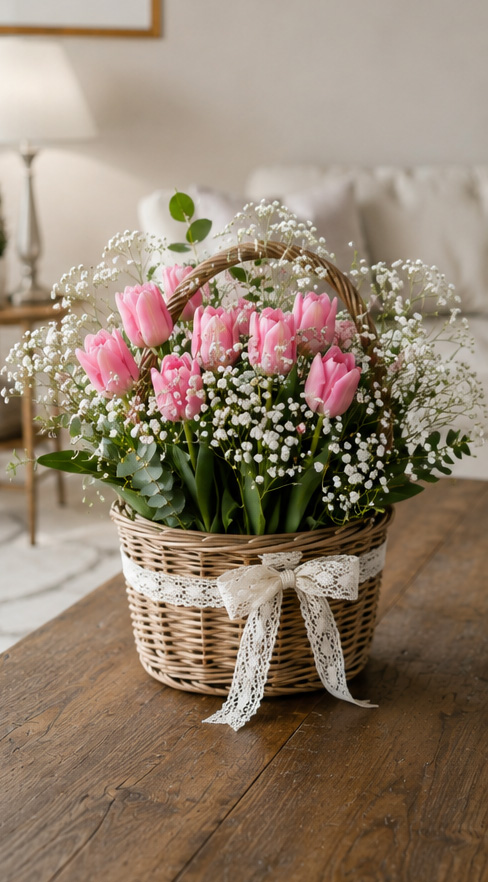Pink tulip bouquet 3